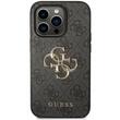 Guess PU 4G Metalen Logo Case iPhone 15 Pro Grijs