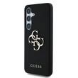 Guess Hoesje PU Gekorreld 4G Metalen Logo Samsung Galaxy S25 Zwart