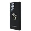 Guess Hoesje PU Gekorreld 4G Metalen Logo Samsung Galaxy S25 Ultra Zwart