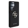 Guess Hoesje PU Gekorreld 4G Metalen Logo Samsung Galaxy S25 Ultra Zwart