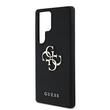 Guess Hoesje PU Gekorreld 4G Metalen Logo Samsung Galaxy S25 Ultra Zwart