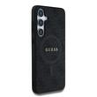 Guess Husa PU Leather 4G Colored Ring MagSafe Samsung Galaxy S25 Negru