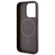 Custodia Guss in pelle PU 4G con anello colorato MagSafe per iPhone 15 Pro Max Marrone