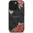 Custodia Guess in pelle PU 4G Rose MagSafe per iPhone 16 Pro Max Nero