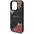 Custodia Guess in pelle PU 4G Rose MagSafe per iPhone 16 Pro Max Nero