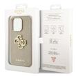 Guess Case Geperforeerd 4G Glitter Metaal Logo iPhone 15 Pro Goud