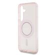 Guess Case Rhinestones Ring MagSafe Samsung Galaxy S25 Pink