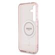 Guess Case Rhinestones Ring MagSafe Samsung Galaxy S25 Pink