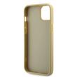Guess Case Strass Driehoek Metalen Logo iPhone 15 Goud