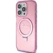 Custodia Guess Ring Stand Glitter MagSafe iPhone 15 Pro Rosa