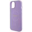 Guess Hoesje Saffiano MagSafe iPhone 15 Paars