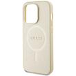 Custodia Guess Saffiano MagSafe per iPhone 15 Pro Beige