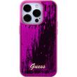 Custodia Guess con logo in paillettes per iPhone 15 Pro Magenta