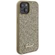 Guess Hoesje Vierkant Spiegel Script Logo iPhone 15 Goud