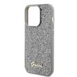 Guess Coque Carrée Miroir Script Logo iPhone 15 Pro Argent