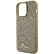 Guess Case Square Mirror Script Logo iPhone 15 Pro Max Gold