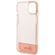 Guess Custodia in TPU Camera Outline Traslucido per iPhone 14 Plus Rosa