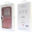 Custodia Guess in TPU Glitter Flakes Logo in Metallo Samsung Galaxy Z Flip5 Rosa