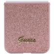 Custodia Guess in TPU Glitter Flakes Logo in Metallo Samsung Galaxy Z Flip5 Rosa