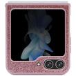 Custodia Guess in TPU Glitter Flakes Logo in Metallo Samsung Galaxy Z Flip5 Rosa