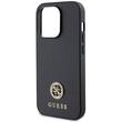 Guess Husa 4G Strass Metal Logo iPhone 15 Pro Max Negru