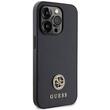 Guess Case 4G Strass Metal Logo iPhone 15 Pro Zwart