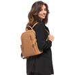 Sac à dos en cuir noisette