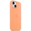 Apple Original Silicone iPhone 15 Case, MagSafe, Orange Sorbet
