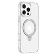 Funda magnética a prueba de golpes Devia Husa Clean Series para iPhone 16 Pro Max con soporte transparente
