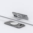 Funda transparente magnética a prueba de golpes Devia Husa Clean Series para iPhone 17 Pro, con soporte