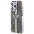 Custodia Guess 4G Gold Stripe per iPhone 15 Pro marrone