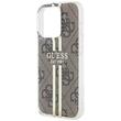 Custodia Guess 4G Gold Stripe per iPhone 15 Pro marrone