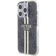 Guess Husa 4G Gold Stripe iPhone 15 Pro Negru