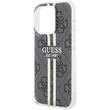 Guess Husa 4G Gold Stripe iPhone 15 Pro Negru