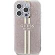 Custodia Guess 4G Gold Stripe iPhone 15 Pro Rosa
