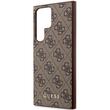 Custodia Guss 4G con logo in metallo dorato per Samsung Galaxy S23 Ultra Marrone
