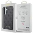 Custodia Guss 4G in metallo con logo dorato per Samsung Galaxy S24 grigio