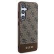 Custodia Guess 4G Stripe Logo Samsung Galaxy S24 Plus Marrone