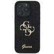 Guess Funda Fija Glitter 4G Metal Logo iPhone 16 Pro Negra