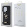 Guess Funda Fija Glitter 4G Metal Logo iPhone 16 Pro Negra