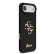 Guess Husa Fixed Glitter 4G Metal Logo iPhone Air Negru