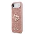 Guess Husa Fixed Glitter 4G Metal Logo iPhone Air Roz