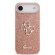 Guess Husa Fixed Glitter 4G Metal Logo iPhone Air Roz