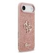Guess Husa Fixed Glitter 4G Metal Logo iPhone Air Roz