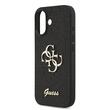 Funda Guess con purpurina fija 4G y logotipo metálico para iPhone 17, color negro