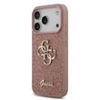 Guess Husa Fixed Glitter 4G Metal Logo iPhone 17 Pro Roz
