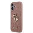 Guess Husa Fixed Glitter 4G Metal Logo iPhone 17 Roz