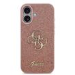 Guess Husa Fixed Glitter 4G Metal Logo iPhone 17 Roz