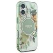 Guess Husa Flower & Tonal Circle MagSafe iPhone 16 Verde