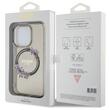 Guess Case Flowers Ring Logo Glossy MagSafe iPhone 15 Pro Schwarz